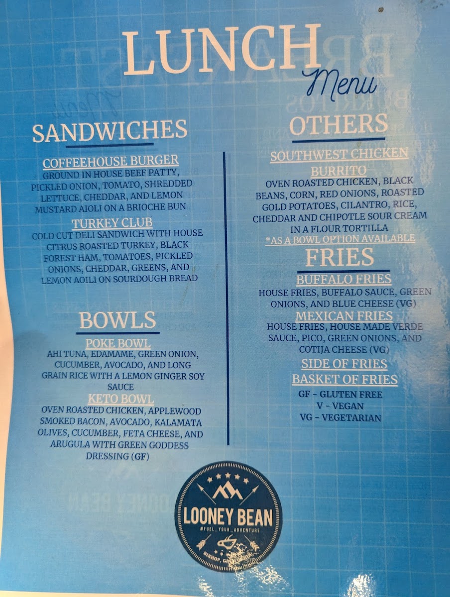 Looney Bean Menu - Image 4